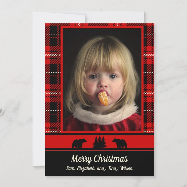 Anúncio Urso no Natal da Xadrez Vermelha dos Woods (Frente)