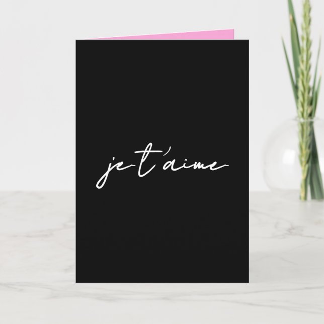 Anúncio Valentine's Day Card In Contemporary Black  (Frente)