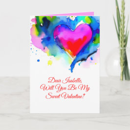 Anúncio Valentine's Day Proposal Card with Personalization