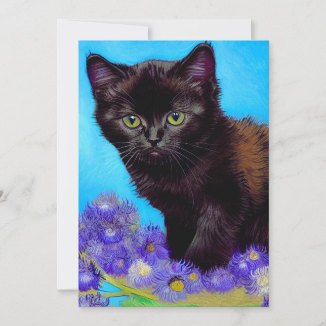 Anúncio Van Gogh Cat e Flores (Frente)