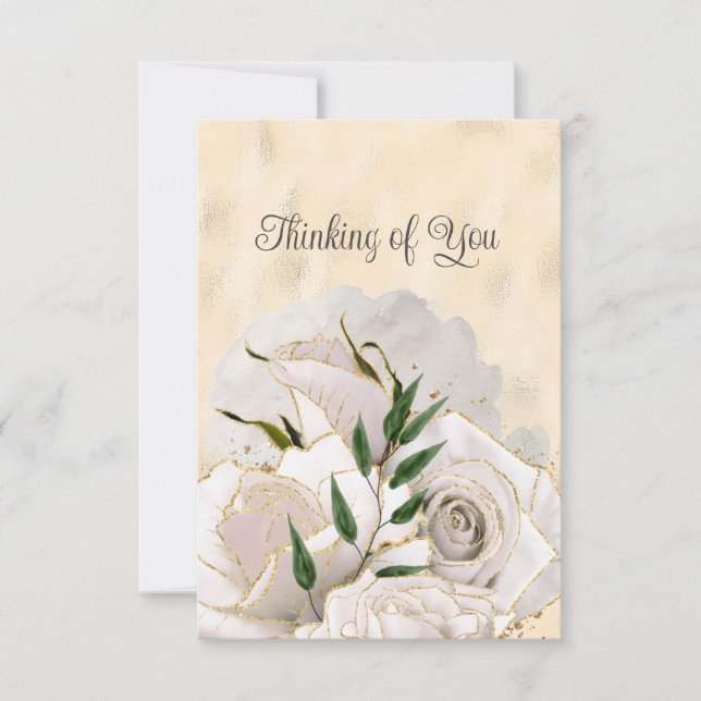 Anúncio Vazio, Douradas rosas brancas pensando em você (Frente)