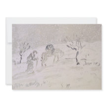 Velho com burro na neve ~ Gouche ~ FC Frieseke
