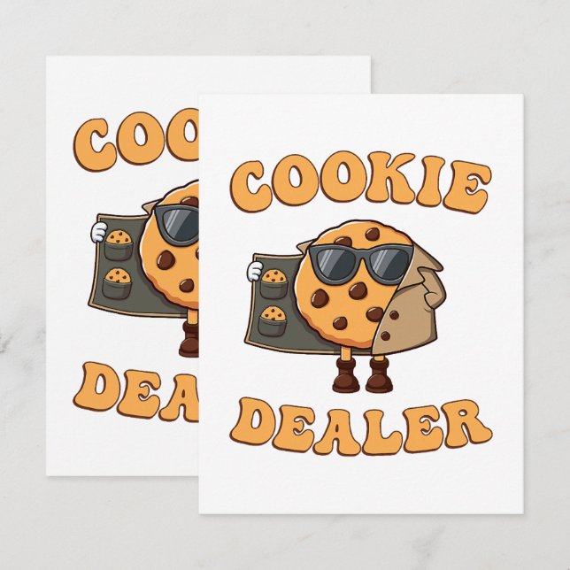 Anúncio Vendedor de Biscoitos Cozimento Divertido (Frente/Verso)