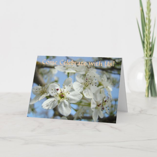 Anúncio Venha Comemorar conosco! A Casar-se Guardar Data (Frente)