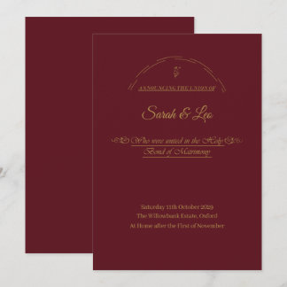 Anúncio VerAlion | Casamento Formal Burgundy e Dourado