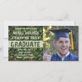Anúncio Verde de Foto Personalizada da Camouflagem de Grad