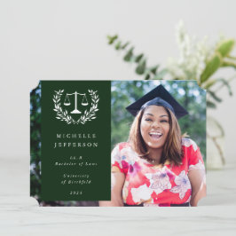 Anúncio Verde Escuro + Lei Branca Escala Laurel Wreath Fot