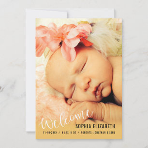 Anúncio vertical da foto do bebé bem-vindo