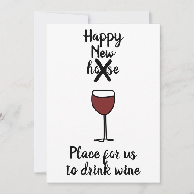 Anúncio Vinho Divertido para Nova Casa (Frente)