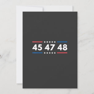 Anúncio Vintage 45 47 48 Trump 2024 EUA Flag Presidente