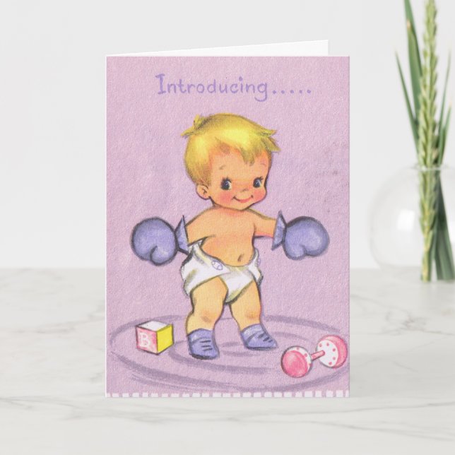 Anúncio Vintage Baby Announing/Boxing Glove (Frente)