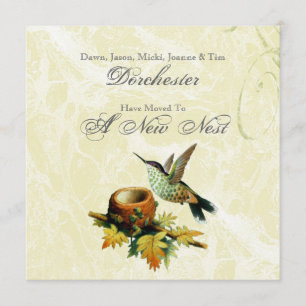 Anúncio Vintage Bird & Nest Moving