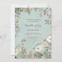 Vintage Cute Bear Foto Botânica Bebê Nascimento