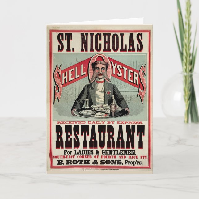 Anúncio Vintage de Ostras de Shell (Frente)