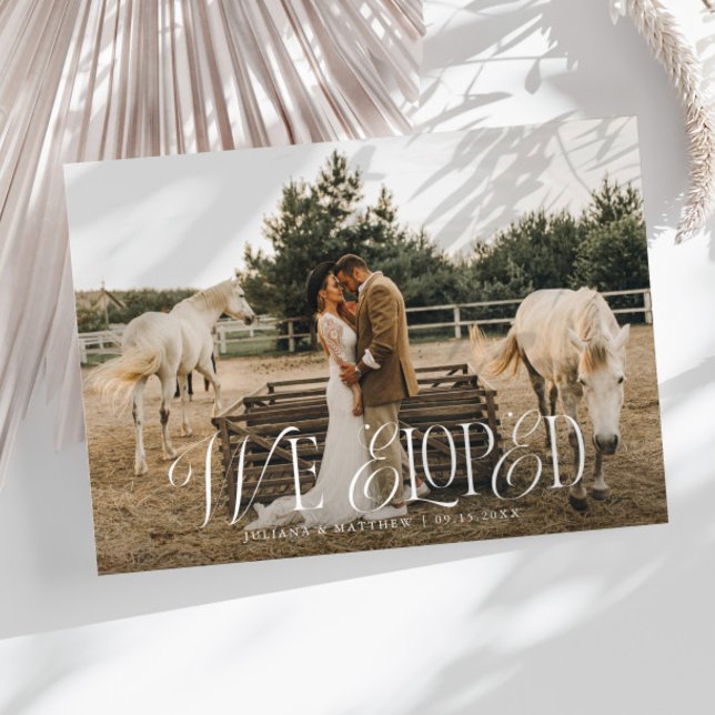 Anúncio Vintage Elegant Nós Elografamos Foto De Casamento (Criador carregado)