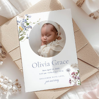 Anúncio Vintage Floral Simplicity 1-Photo | Olivia Birth