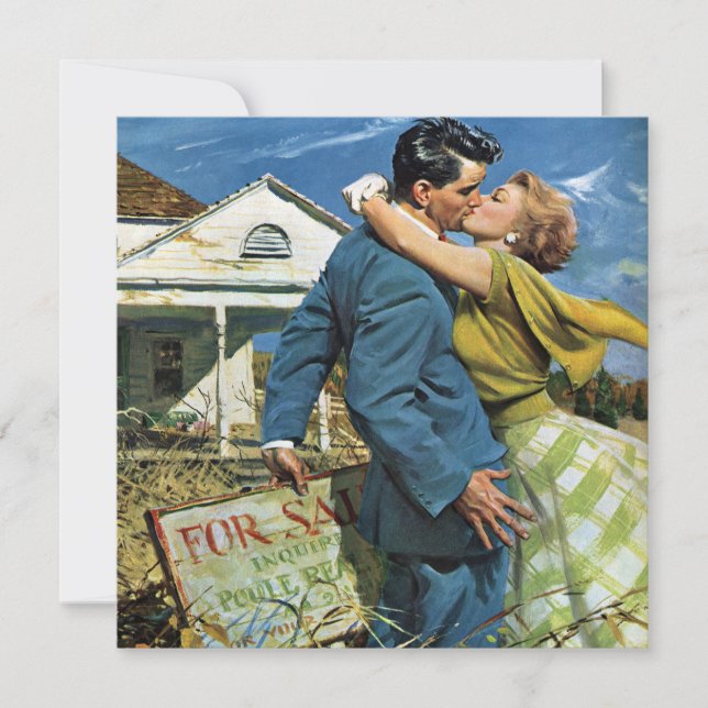 Anúncio Vintage Newlyweds First House, Mudança de endereço (Frente)