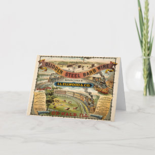 Anúncio Vintage Para Fio De Barba De Aço Glidden