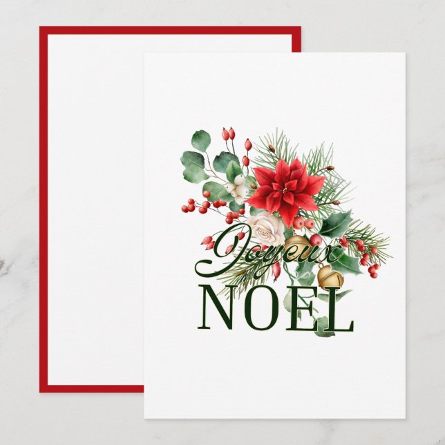 Anúncio Vintage Rustic French Joyeux Noel (Frente/Verso)
