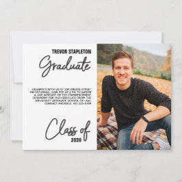 Anúncio Virtual Commencement Party Photo Invitation