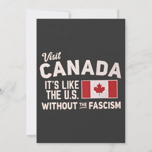 Anúncio Visite o Canadá É como os EUA, mas sem fascismo