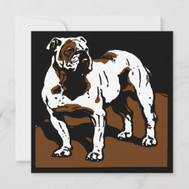 Anúncio Vitoriano Woodcut Farm Animal Buldogue Inglês