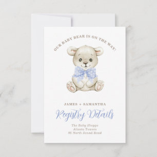 Anúncio Watercolor Baby Bear Blue Arco Gift Registry