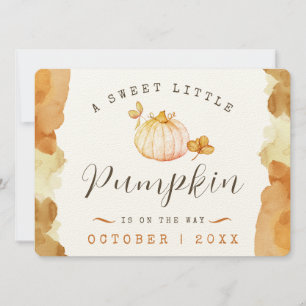 Anúncio Watercolor Baby Pumpkin Gravidez
