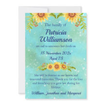 Watercolor Floral Funeral Death Note Blue