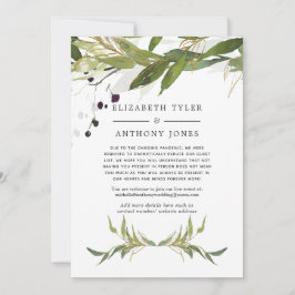 Anúncio Watercolor Greenery - Lista de Convidados para Cas