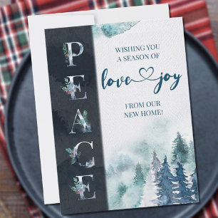 Anúncio Watercolor Winter Forest Peace Love Joy Moving