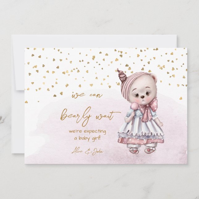 Anúncio We Can Bearly Wait Cute Stuffed Animal Pregnancy (Frente)