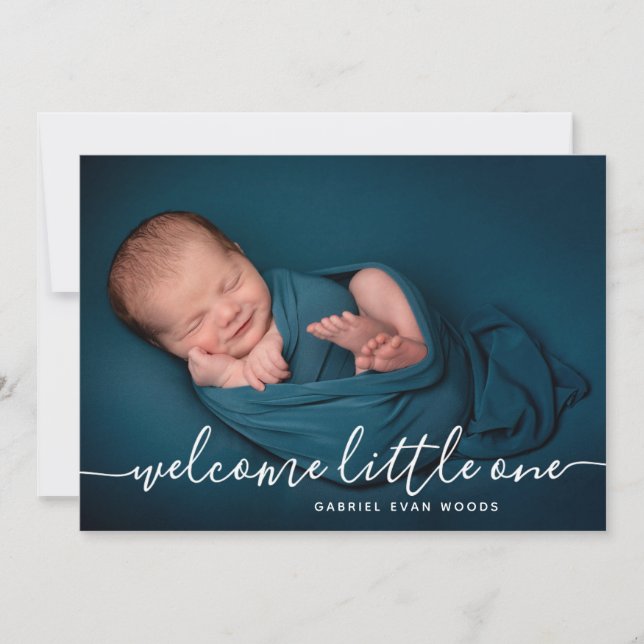 Anúncio Welcome Littlle One Photo Collage  Modern Birth  (Frente)