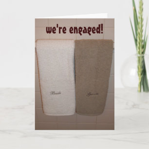 Anúncio "we're engaged!" announcement