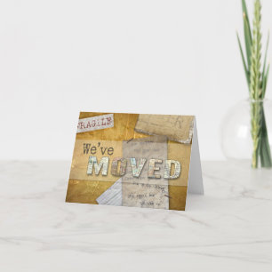 Anúncio "We've Moved" change of address notecard