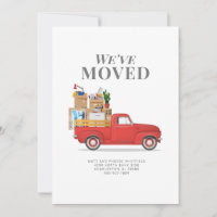 Weve Moved Red Truck Moving Announce