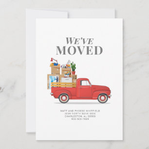 Anúncio Weve Moved Red Truck Moving Announce