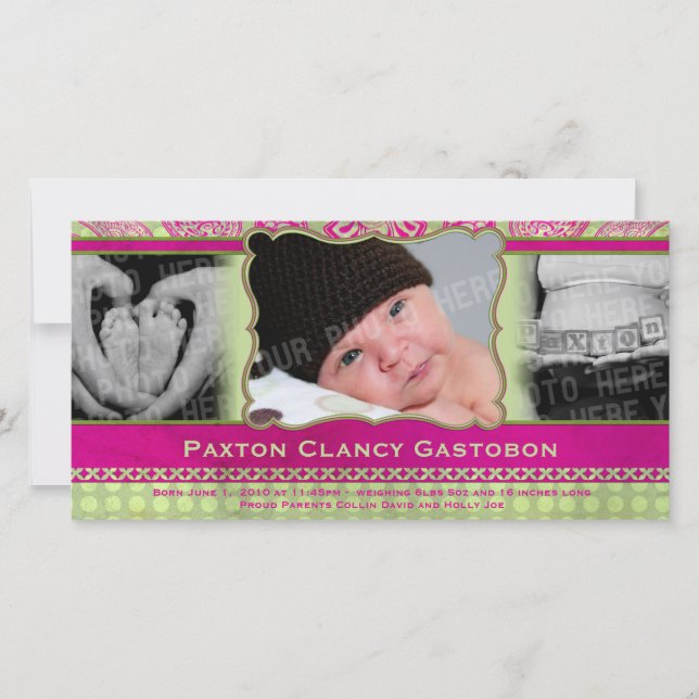 Anúncio Whimsical Paisley Urban & Hip Baby (Frente)