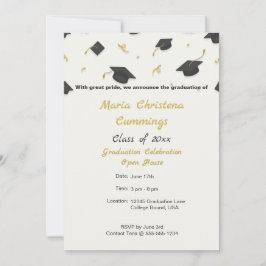 Anúncio White Cap & Confetti Graduation