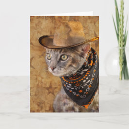 Anúncio Wild West Gatinho Notecard