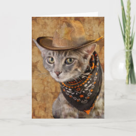 Anúncio Wild West Gatinho Notecard