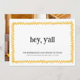 Anúncio Yellow Ei Y'all - Mudou para o Texas