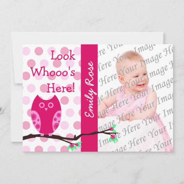 Anúncios de adoção de coruja rosa (Frente)