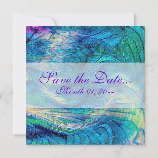 Anúncios de Arte de Pavão Abstrato Colorido (Frente)