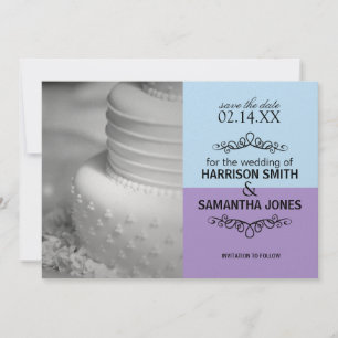 Anúncios de Blue & Lavender Salve a Data