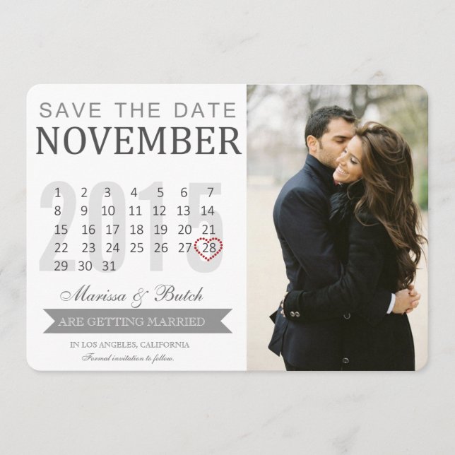 Anúncios de Calendário Salve a Data | Casamento (Frente)