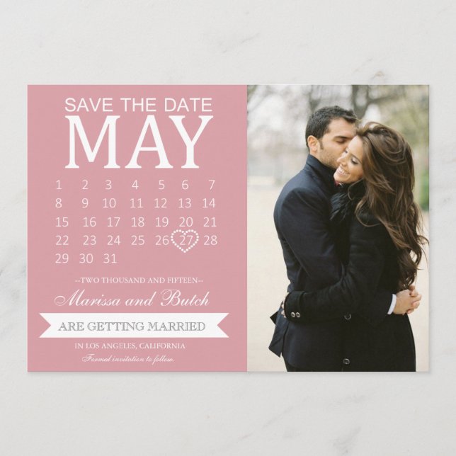 Anúncios de Calendário Salve a Data | Casamento (Frente)