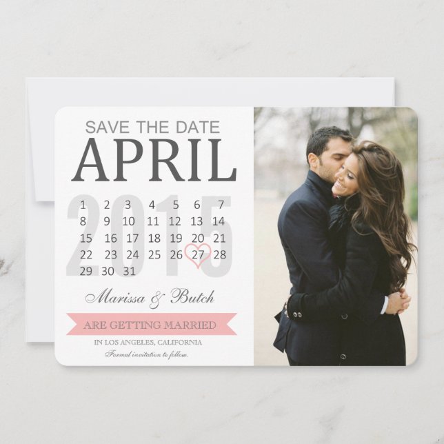 Anúncios de Calendário Salve a Data | Casamento (Frente)