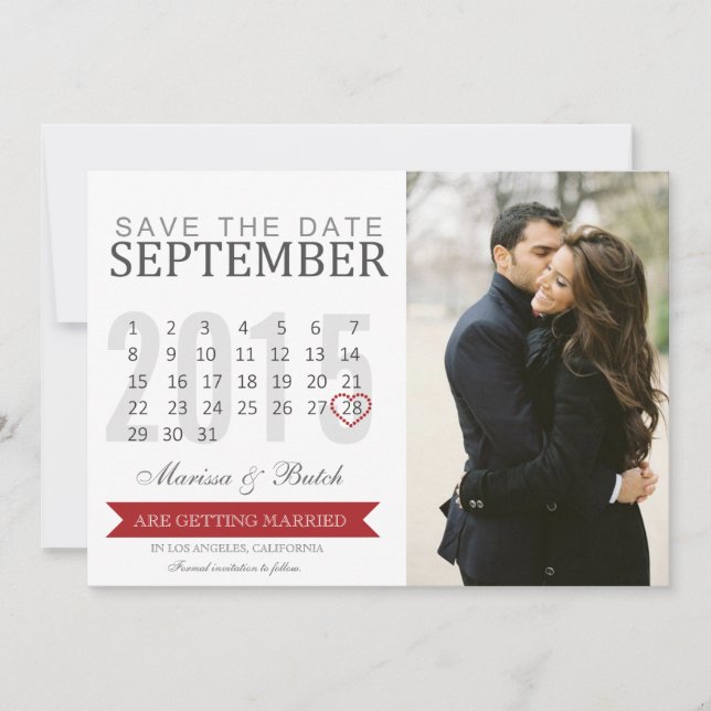 Anúncios de Calendário Salve a Data | Casamento (Frente)