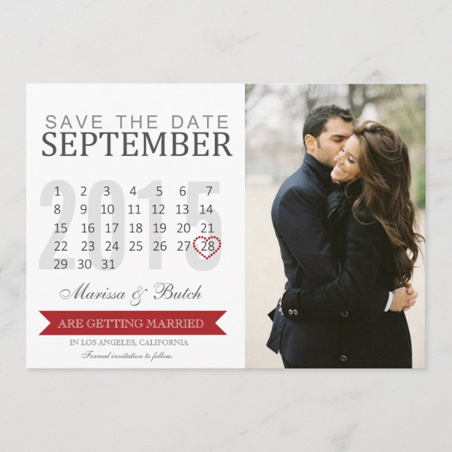 Anúncios de Calendário Salve a Data | Casamento (Frente)